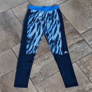 Adidas Techfit Climalite Gym Work Out Leggings size XS to S, Blue 💙